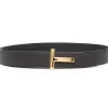 TOM FORD Belt with T-plate