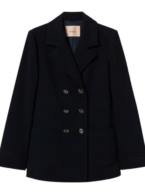 TWINSET Double-breasted jacket with embroidery