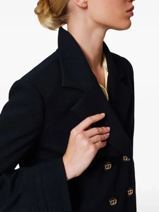 TWINSET Double-breasted jacket with embroidery
