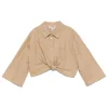 Kids TWINSET KIDS TwinSet girl Cropped shirt in linen blend.