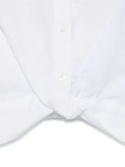 Kids TWINSET KIDS TwinSet girl Cropped shirt in linen blend.