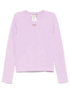 Kids TWINSET KIDS logo-plaque sweater