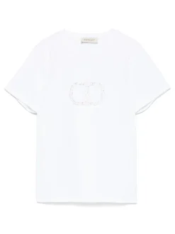Kids TWINSET KIDS T-shirt Oval with rhinestones