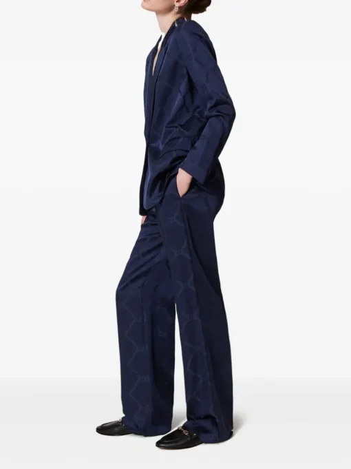 TWINSET Oval T jacquard palazzo trousers