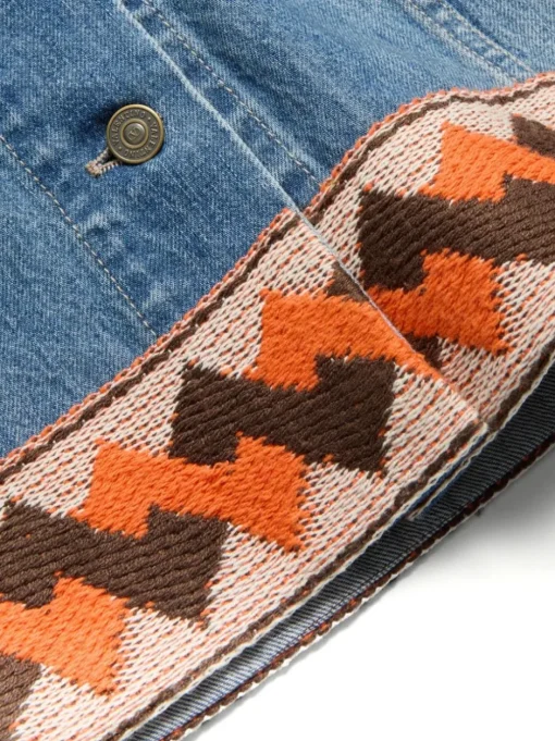 VALENTINO GARAVANI Denim miniskirt with jacquard effect
