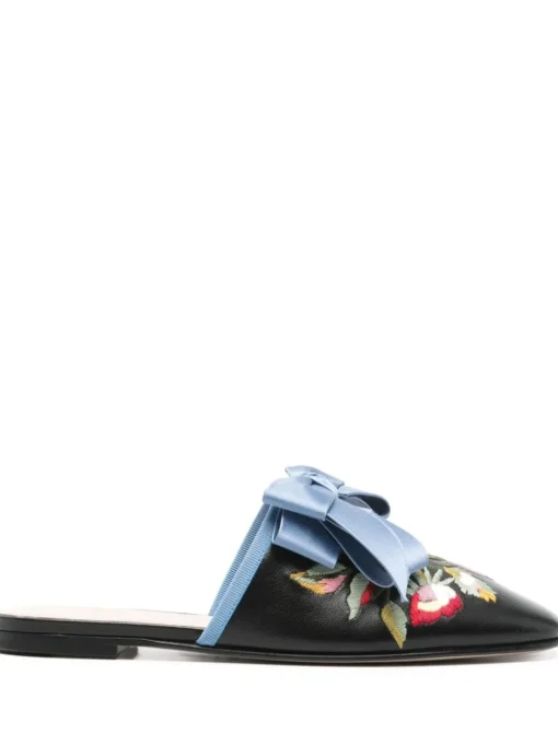 VALENTINO GARAVANI Mules with flower embroidery