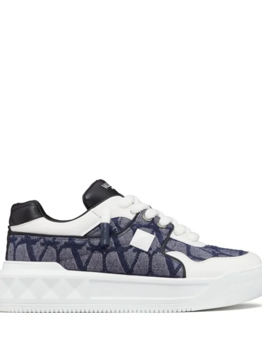 VALENTINO GARAVANI One Stud XL Toile Iconographe sneakers