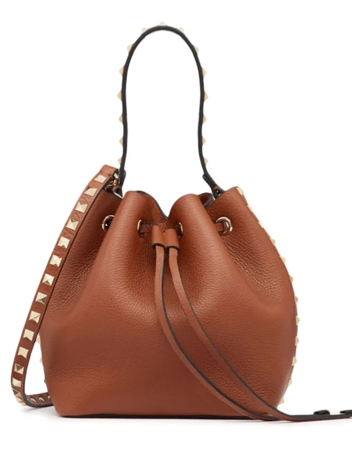 VALENTINO GARAVANI Rockstud leather bucket bag