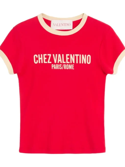 VALENTINO GARAVANI T-shirt with Chez Valentino print