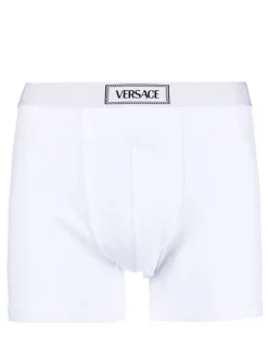 VERSACE 90s Logo ribbed long boxers