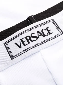 VERSACE 90s Logo ribbed long boxers