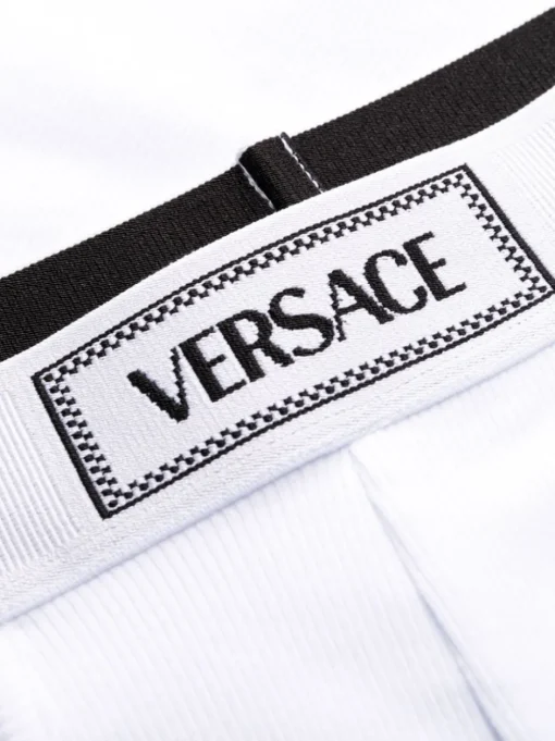 VERSACE 90s Logo ribbed long boxers