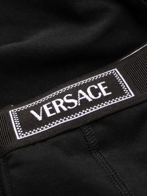 VERSACE 90s logo-waistband cotton boxer briefs