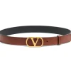 VALENTINO GARAVANI VLOGO SIGNATURE BELT IN POLISHED CALFSKIN DESCRIPTION