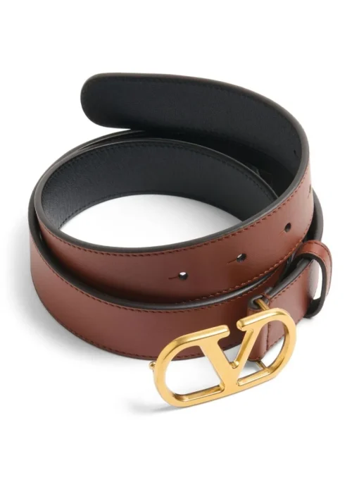 VALENTINO GARAVANI VLOGO SIGNATURE BELT IN POLISHED CALFSKIN DESCRIPTION