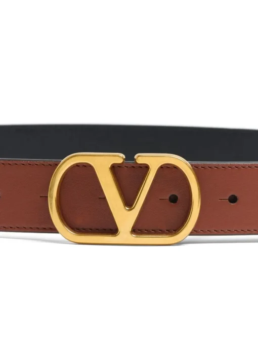 VALENTINO GARAVANI VLOGO SIGNATURE BELT IN POLISHED CALFSKIN DESCRIPTION