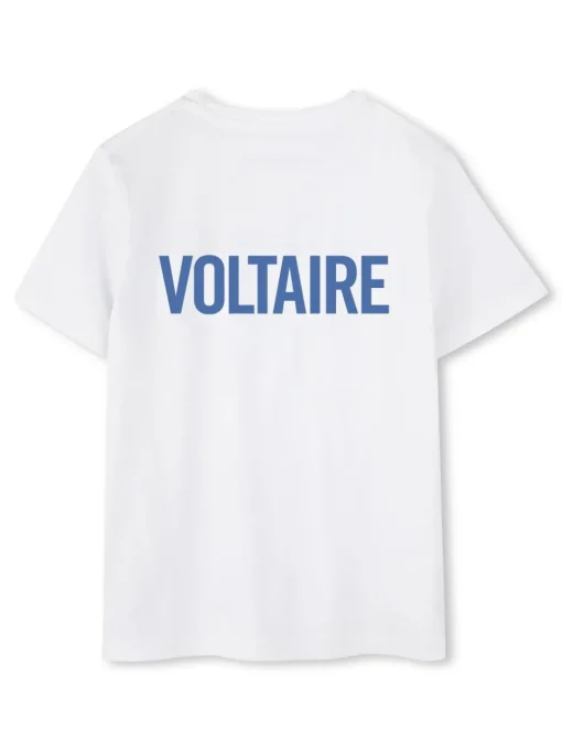 Kids/BOY ZADIG & VOLTAIRE KIDS T-shirt with blue logo on organic cotton