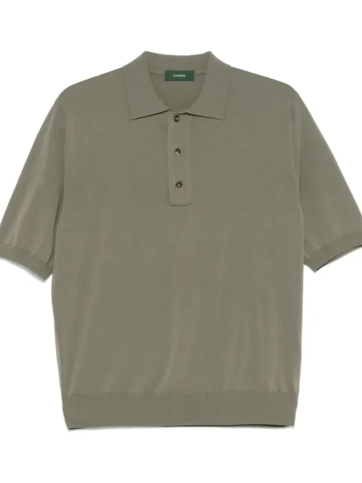 ZANONE Cotton polo shirt with logo embroidery