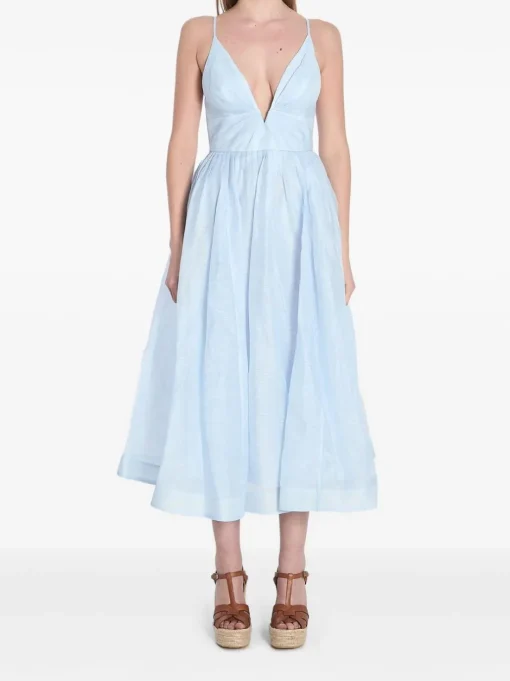 ZIMMERMANN Illuminate V-neck midi dress